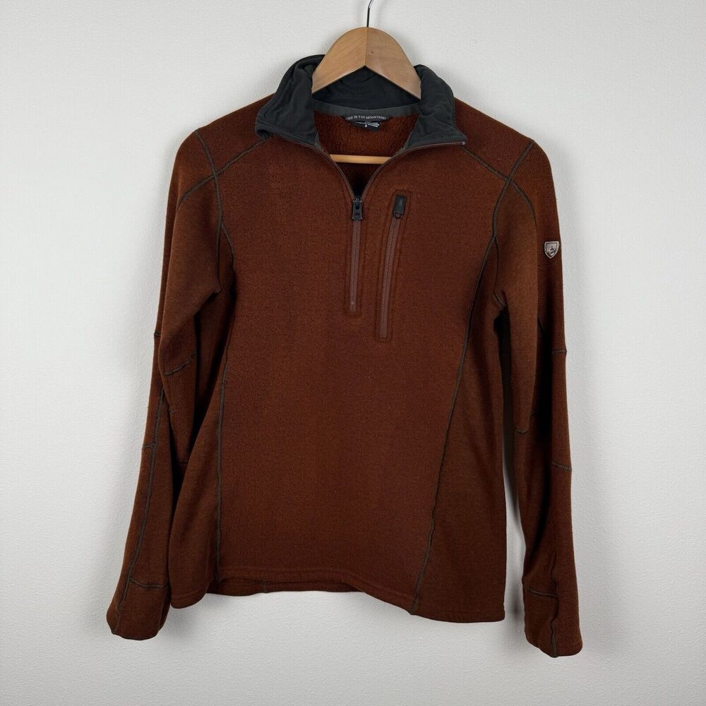 Kuhl 1/4 Zip Fleece Pullover Sweater  Women’s Small Dark Red Outdoor Gorpcore